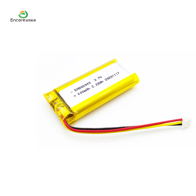 3,7 V 600 mAh 2,22 Wh liitiumioonaku