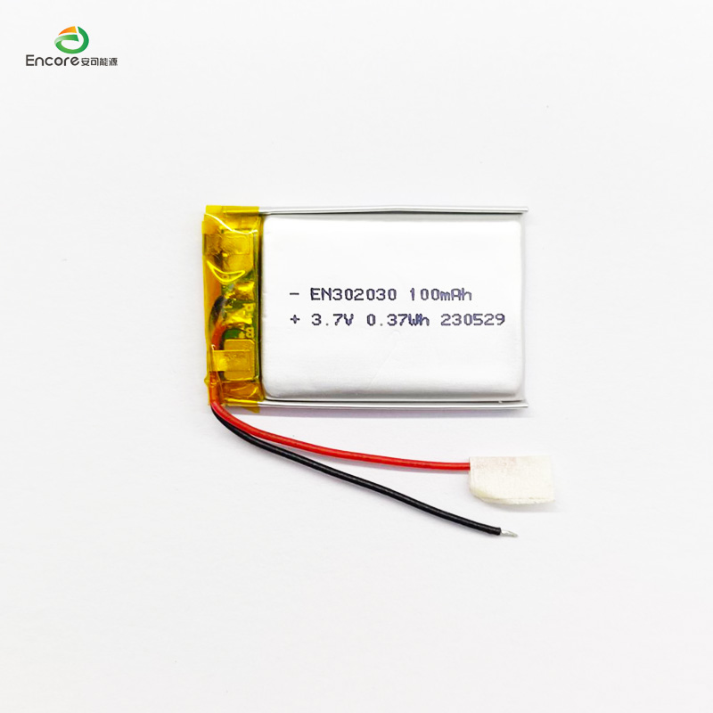 3,7 V taaslaetav 100 mAh aku