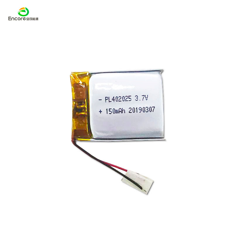 402025 150mAh 3,7v taaslaetav lipoaku