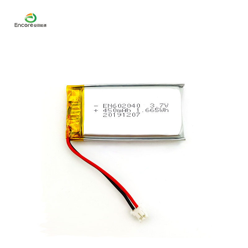 602040 3,7v 450mah Li polümeeraku