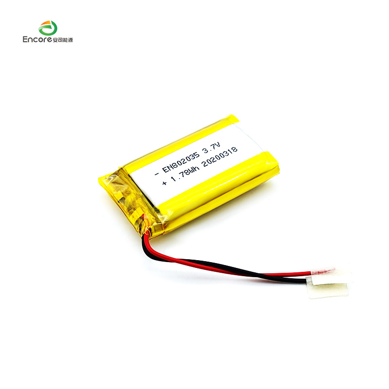 802035 3,7v 480mah Li polümeeraku